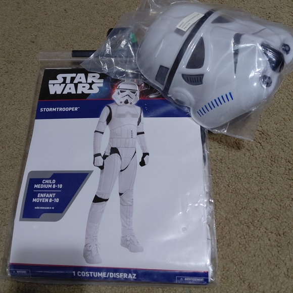 Star Wars Stormtrooper Costume with Helmet Child Medium BRAND NEW - Picture 1 of 5